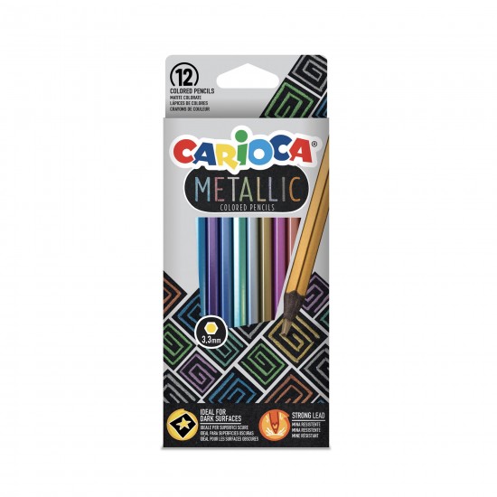 Ξυλομπογιές Carioca Metallic 12τεμ Ξυλομπογιές Carioca Metallic 12τεμ